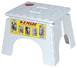 IMAGE OF B&R Plastics 101-6 White EZ Foldz Step Stool