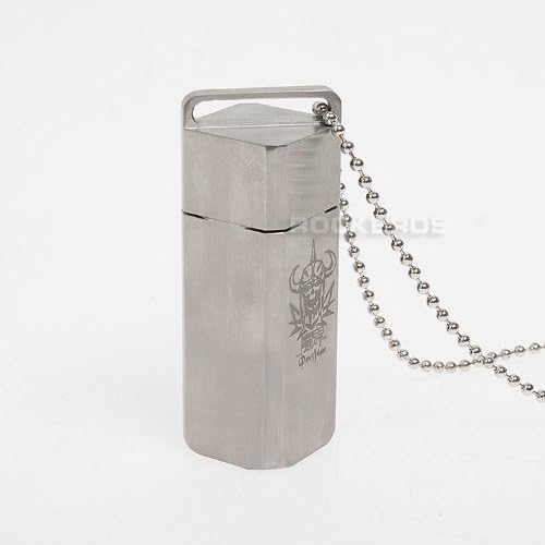 RockBros Titanium Ti Rectangle Capsule Case Pendant EDC for Hiking Survival