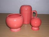 Fiesta Ware Persimmon Pepper Salt Shaker Sugar Bowl Lot