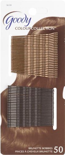 GOODYColour Collection Metallic Finish Bobby Pin, Brunette, 50 Count (Pack of 3)