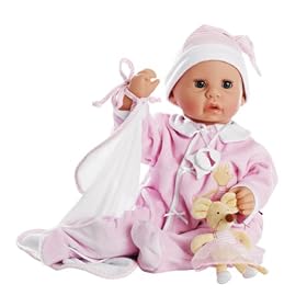 Gotz 19-Inch, Cookie, Weighted Bean Doll, Bald Girl