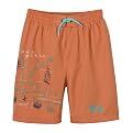 Boys' Cabana Life Map Trunks - Orange