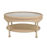 Garden Place Loren Round Cocktail Table - Antique White
