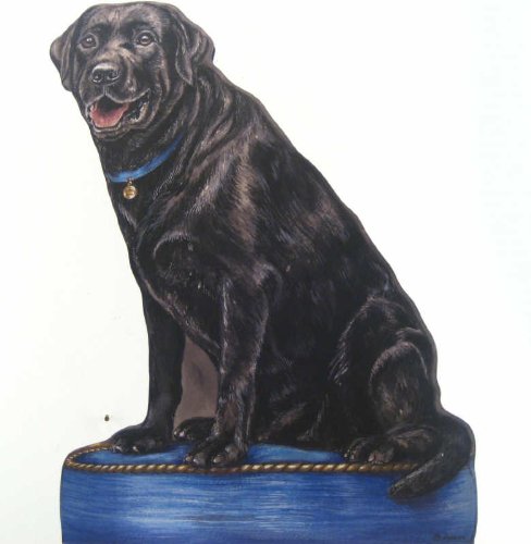 Black Lab Door Stop – Wooden Decorative Pet Dog