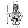 United States Hdwe. P-674C Faucet Stem