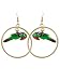 American Apparel Fashion Drop Earring Pair - Tropical Parrot/Gold Circle