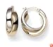 14k Yellow and White Gold Crossover Hoop Earrings