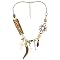 Brown and Topaz Lucite Charm Necklace