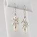 Sterling Silver Freshwater Pearl Crystal Drop Earrings