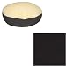 O'Donnell Round Lamb-Topped Dog Bed (Black, X-Large: 54')