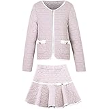 Richie House Little Big Girls' Elegant Knit Suit with Skirt Size 2-10 Rh1963