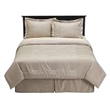 Modern Home Embroidered Linen Comforter Set - King