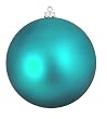 Matte Turquoise Blue Commercial Shatterproof Christmas Ball Ornament 6" (150mm)