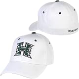 Hawaii Warriors White Fit Stretch Cap from Top of the World