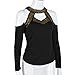SunWard(TM) Women Printing Long Sleeve T-shirt (Small, White) (XLarge, Black)