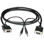 Cables To Go - 43098 - 25ft HD15 M/M UXGA Monitor Cable with 3.5mm Audio (Black)
