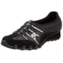 Skechers Women's Heirloom Glimmer Bungee Sneaker,Black/Silver,7 M US