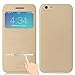 iPhone 6S Plus Case, Aerb [Classic Series] Smart Touch Metal Answer Calls Front Flip Cover for Apple iPhone 6S Plus 5.5