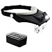 Light Head Magnifying Glass-1 Slot 4 Replaceable Lenses, Dual Lens Combination Delux