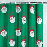 SANTA Claus christmas bath SHOWER CURTAIN holiday decor