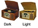 Nostalgic Record Player with DAB Radio - "Cambridge" (Dark Wood Veneer) {also available in light Oak colour wood veneer}