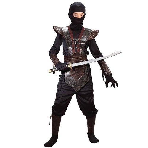 Kids' Leather Ninja Fighter Costume