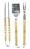 Jim Beam JB0109 3-Piece Barbeque Tool Set, Stainless Steel