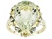 Jewelry : 10KT 8.00CT CRISS CROSS PRASIOLITE AND .56CTW HEATED GREEN SAPPHIRE WITH DIAMOND ACCENT RING