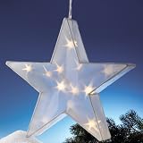 Hellum 568516 LED Holografie Stern 40 cm mit 12 warm-wei&szlig;en LED's