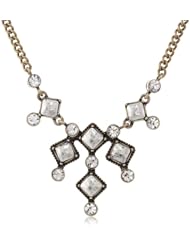 NINE WEST VINTAGE AMERICA "Vintage Glamour" Two-Tone Pave Mini Frontal Necklace, 9.5"