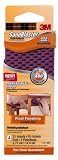 3M SandBlaster 411-400 Flexible Finishing Pad, 2.25 x 5.75-Inch, 400-Grit, Detail Size, 3-Sheet