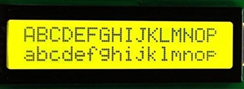 Picoino LCD Plug and Play solderless Kit with Module 1602, Black on Yellow/Green with Backlight for Arduino, Raspberry, etc.