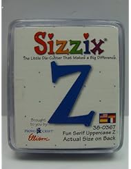 Art and Craft Supply: Sizzix Small Die Cut 380367 Fun Serif Uppercase Z - Provo Craft