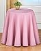 Collections Etc 70 Inch Round Solid Colored Tablecloth, 100% Durable Polyester, Rose
