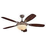 Monte Carlo 5HNR52BRD Hollander 52-Inch 5-Blade Fan, British Bronze Finish