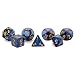 Chessex Gemini Opaque Black-blue With Gold 7-dice Set