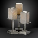 Justice Design POR-8697-15-BMBO-NCKL, Limoges Montana 3 Way Torchiere Table Lamp, 3LT, 300w, Nickel