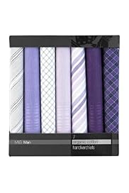 7 Pack - Pure Cotton Assorted Handkerchiefs