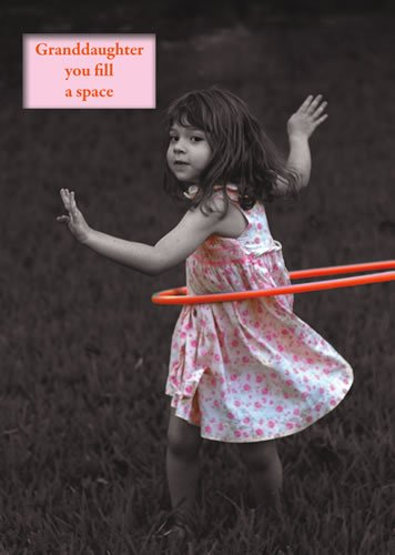 Die-Cut Granddaughter W/ Hula Hoop
