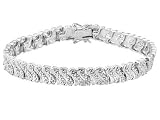 DIAMOND ACCENT PLATINUM OVER STERLING SILVER BRACELET