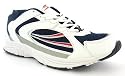 Sports Image "Explode" Mens Lace Up Running Trainers - White/Navy/Red