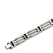 Black Enamel Brushed and Polished Titanium Bracelet - 8.5 Inches
