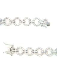 Cz Circle Link Bracelet