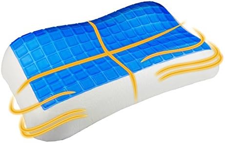Qwan Luxury Cool Gel Memory Foam Contour Pillow for Neck Pain/Back Pain