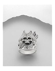 Skull Ring In 92.5 Sterling Silver
