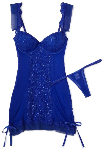 Dreamgirl Women's True Blue Beauty Babydoll - 6178