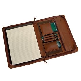 Personalized Nappa Leather Executive Zip Around Padfolio