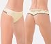 Ilusion Women's Irresistably Sexy Low-rise Lace Thong BEIGE L