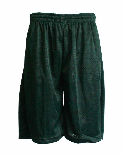 Men Charcoal Mesh Pocket Shorts Inner Drawstring 