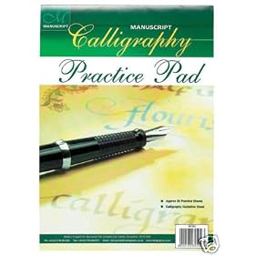 50 PAGE A4 MANUSCRIPT PRACTICE CALLIGRAPHY WRITING PAD